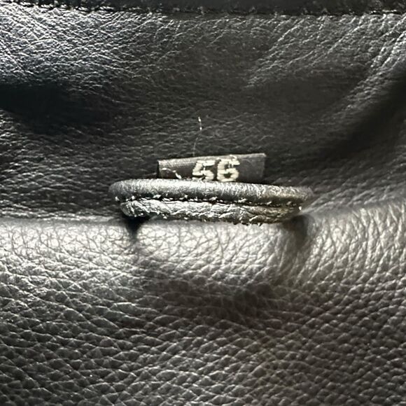 Black BIG & TALL Jamin Leather Jacket Size 56 w/ Zip-out Thermal Liner Striped - Picture 13 of 16